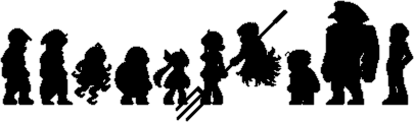 キャラクター集合シルエット